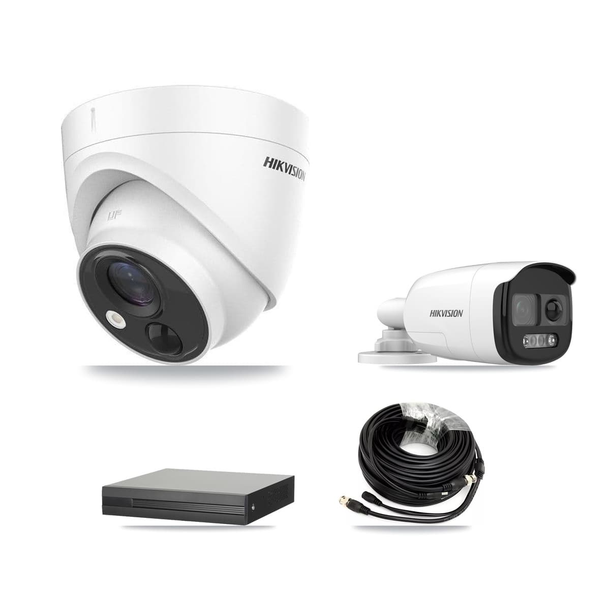 Hikvision 8-Channel 5MP CCTV Kit — 1 DS-2CE12KF3T Bullet + 5 DS-2CE71H0T Turret Cameras + 8TB Recording (XVR-3108HS Recorder) - Image 1