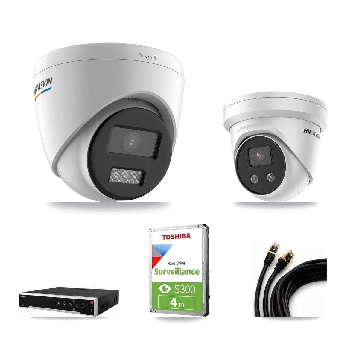 Hikvision 32-Channel 2MP – 5MP CCTV Kit — 4 2MP + 1 5MP Turret Cameras + 4TB Recording - Image 1