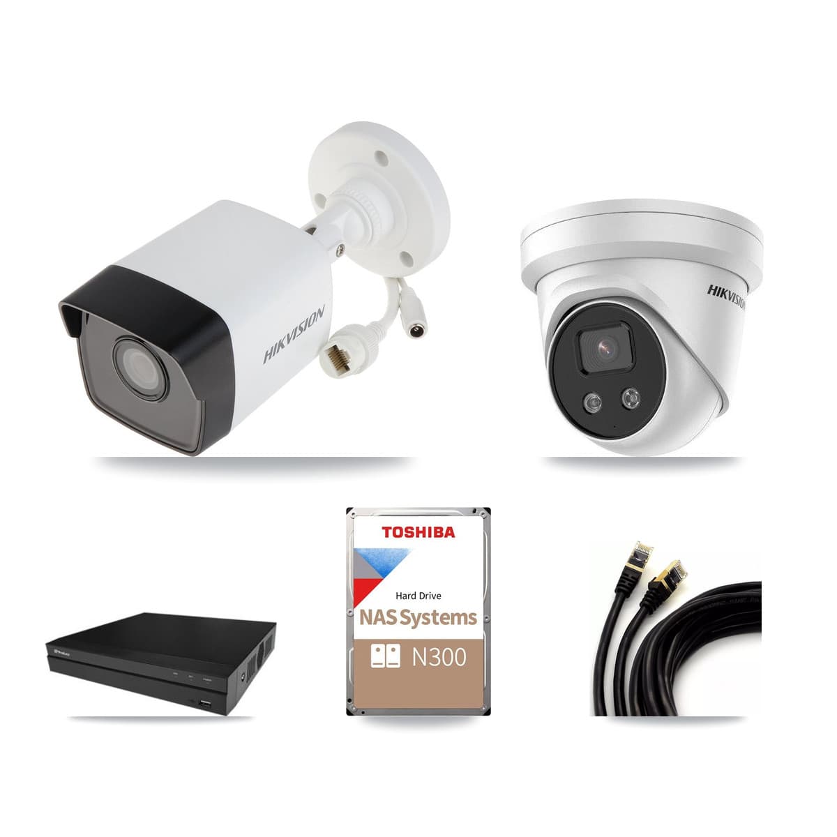 Hikvision & Prolux 16-Channel 5MP CCTV Kit — 7 Bullet + 7 Turret Cameras + 18TB Recording