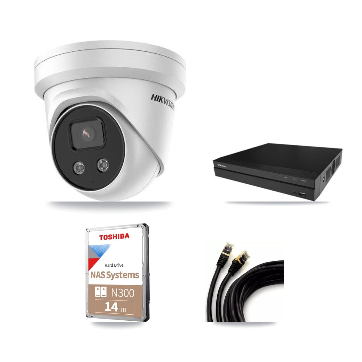 Hikvision & Prolux 16-Channel 5MP CCTV Kit — 12 Turret Cameras + 14TB Recording