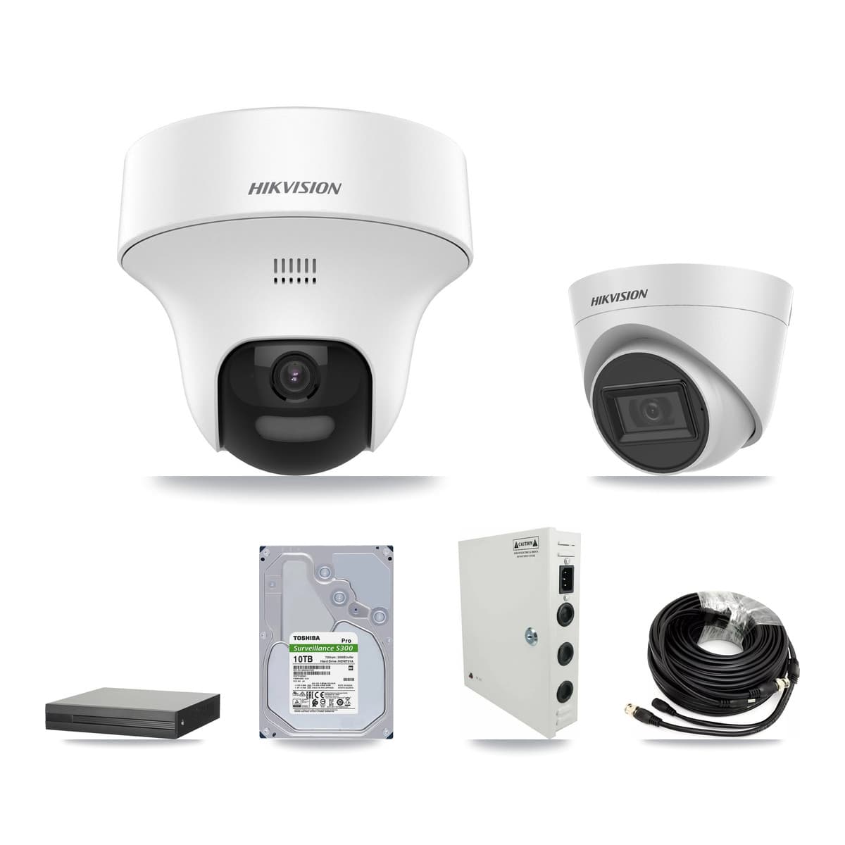Hikvision 16-Channel 5MP CCTV Kit — 14 DS-2CE70K0T + 1 DS-2CE78H0T Turret Cameras + 10TB Recording