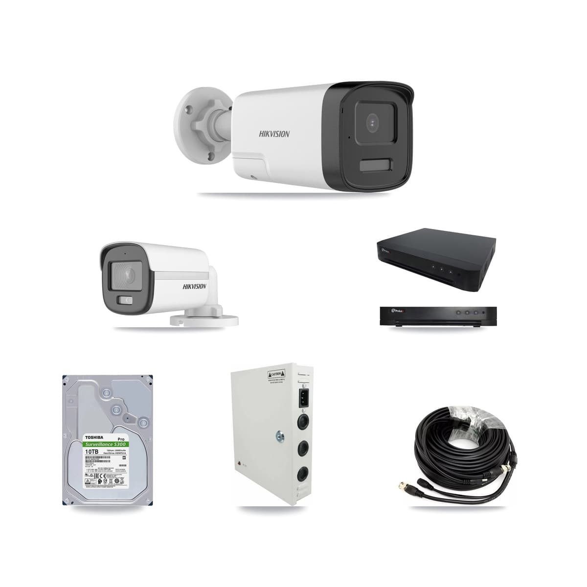 Hikvision & Prolux 16-Channel 5MP CCTV Kit — 1 DS-2CE12KF0T + 12 DS-2CE17K0T Bullet Cameras + 10TB Recording - Image 1
