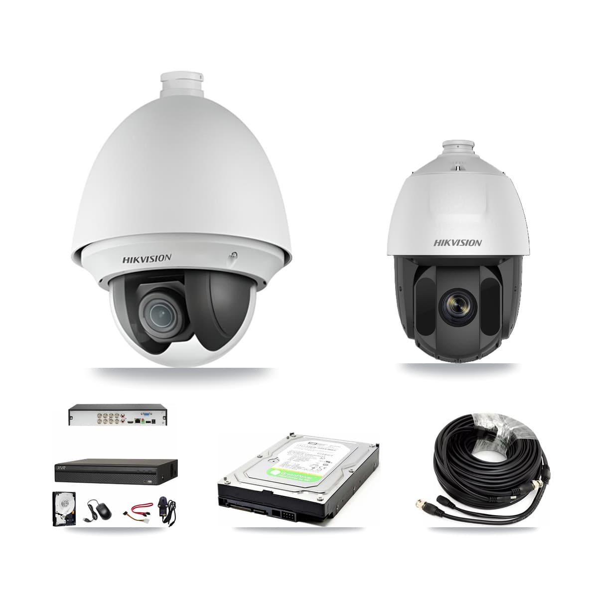 Hikvision & Dahua 8-Channel 2MP CCTV Kit — 1 DS-2AE4225T + 1 DS-2AE5225TI PTZ Cameras + 1TB Recording (XVR-3108AD Recorder) - Image 1