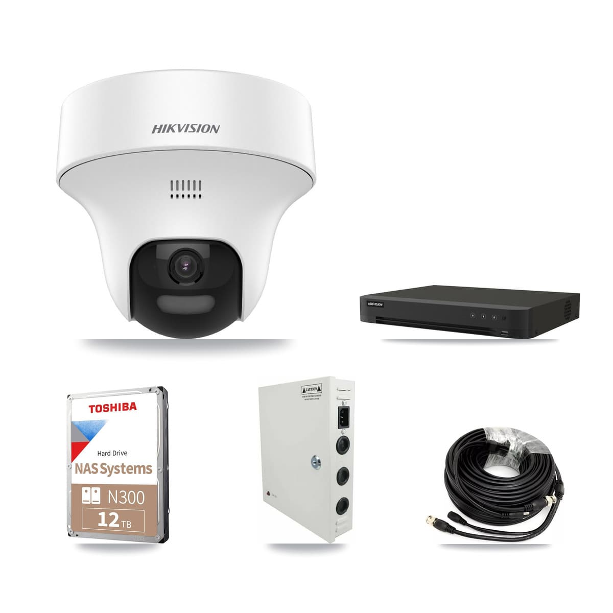 Hikvision 16-Channel 5MP CCTV Kit — 16 DS-2CE70K0T Turret Cameras + 12TB Recording - Image 1