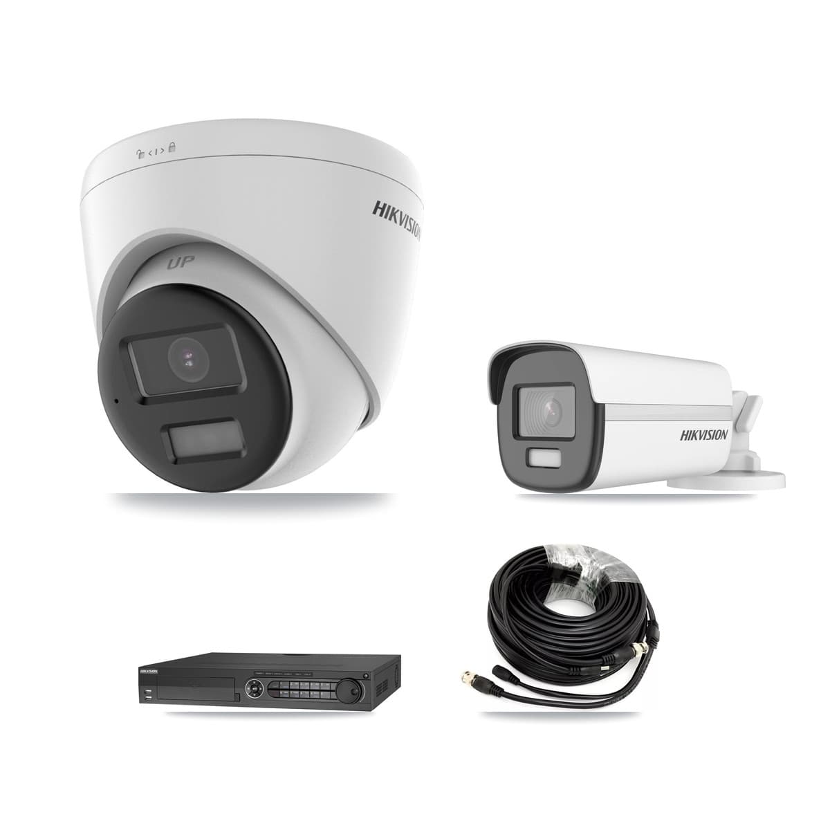 Hikvision 32-Channel 4K CCTV Kit — 1 DS-2CE12UF3T Bullet + 2 DS-2CE78U0T Turret Cameras + 8TB Recording - Image 1