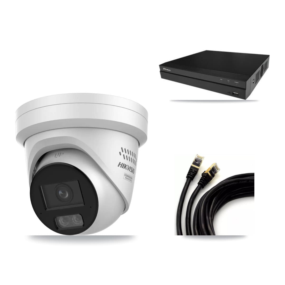 Prolux 16-Channel 4MP CCTV Kit — 2 DS-2CD2347G3 Turret Cameras + 3TB Recording - Image 1