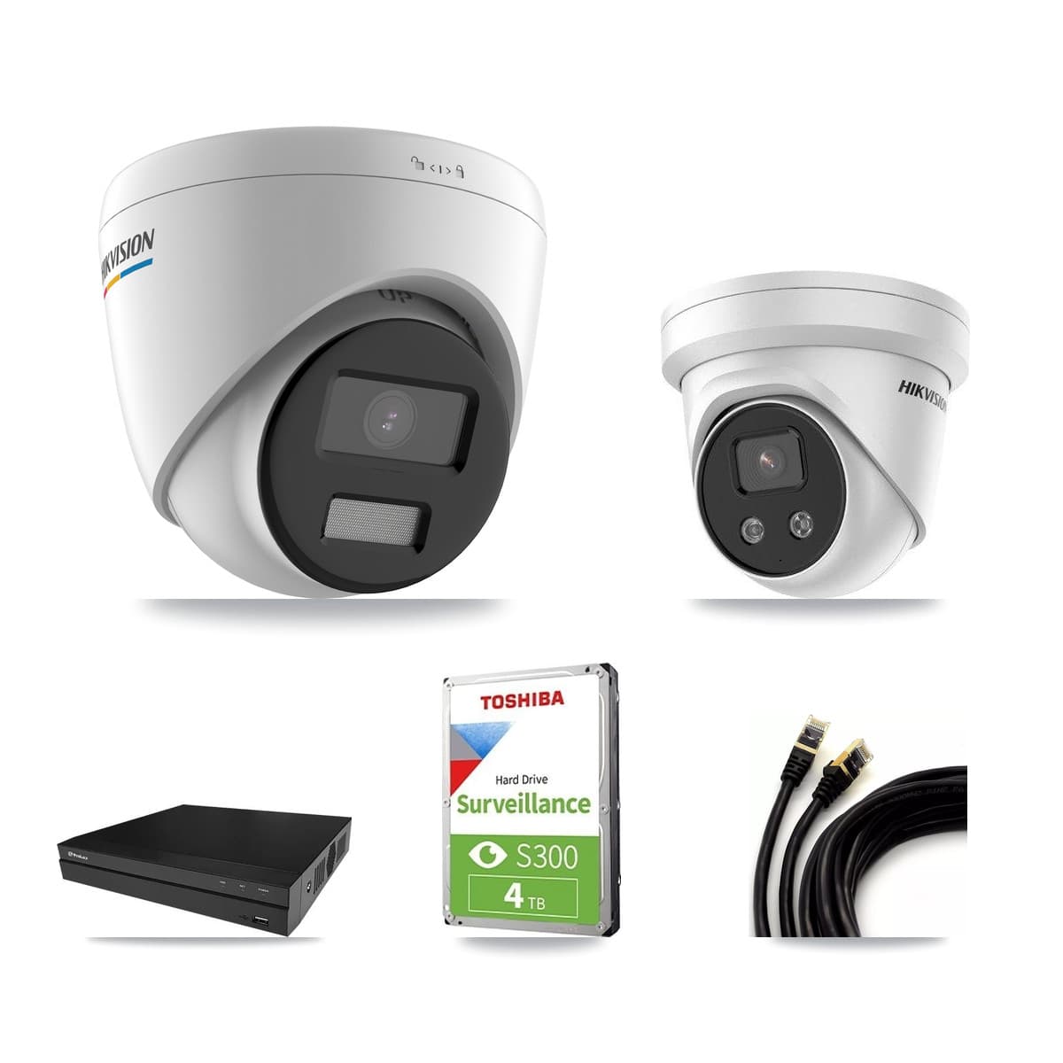 Hikvision & Prolux 8-Channel 2MP – 5MP CCTV Kit — 4 2MP + 1 5MP Turret Cameras + 4TB Recording - Image 1