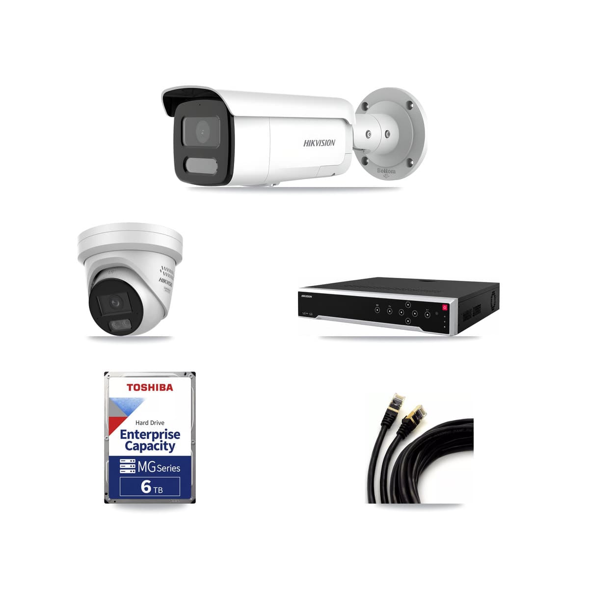 Hikvision 32-Channel 4MP CCTV Kit — 4 Turret + 9 Bullet Cameras + 3× 6TB Recording - Image 1