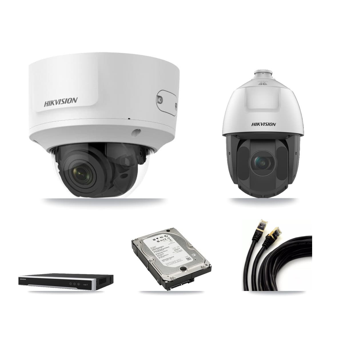 Hikvision 16-Channel 2MP CCTV Kit — 6 Dome + 1 PTZ Cameras + 5TB Recording - Image 1