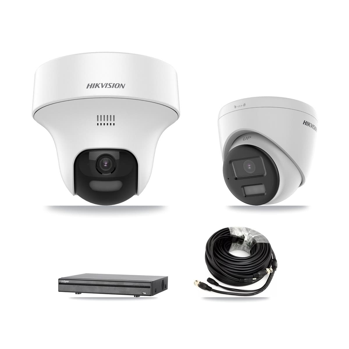 Hikvision & Dahua 8-Channel 5MP – 4K CCTV Kit — 4 DS-2CE70K0T 5MP + 1 DS-2CE78U0T 4K Turret Cameras + 8TB Recording (DH-XVR5108H Recorder) - Image 1