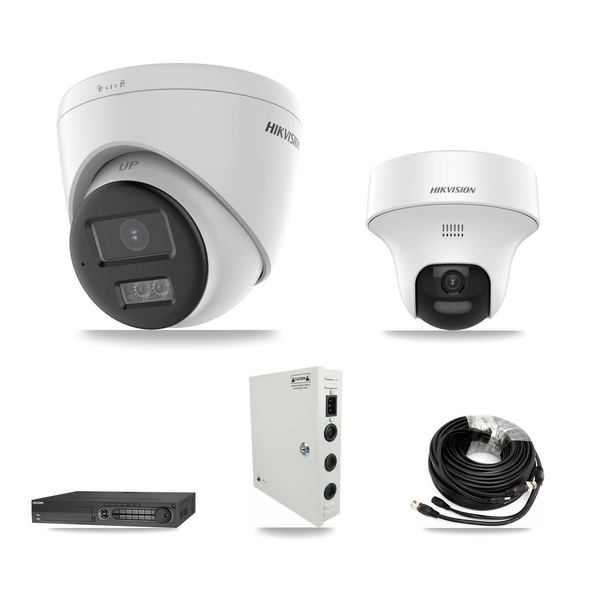 Hikvision 32-Channel 5MP CCTV Kit — 1 DS-2CE70K0T-PTLTS + 11 DS-2CE78K0T-LTS Turret Cameras + 2× 8TB Recording (IDS-7332HUHI-M4/S Recorder)
