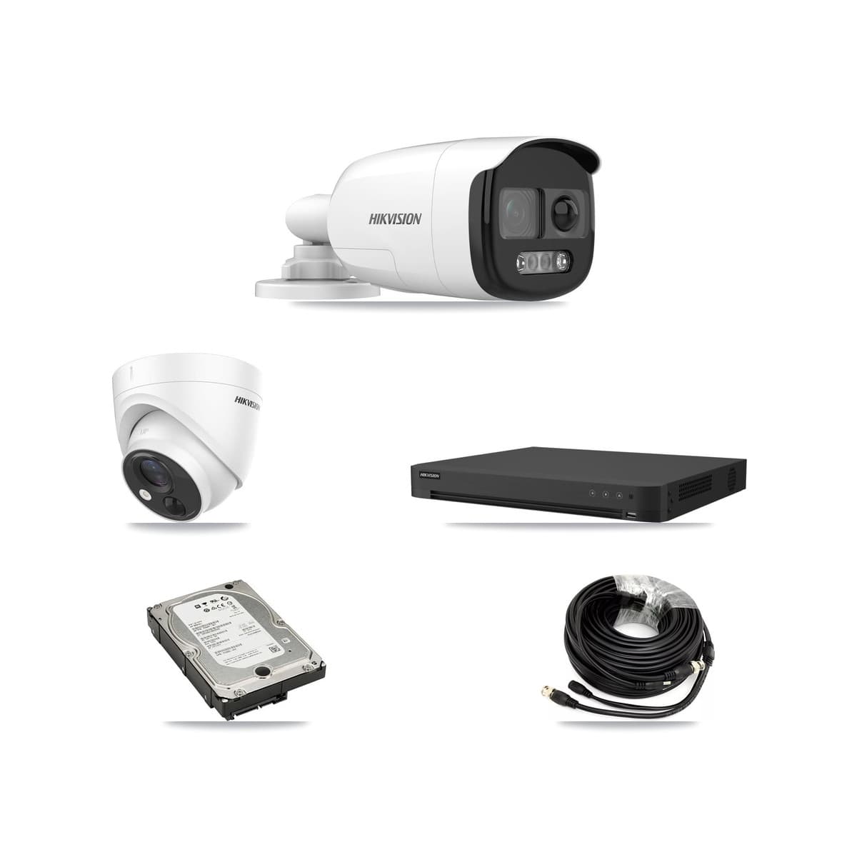 Hikvision 32-Channel 5MP CCTV Kit — 3 DS-2CE12KF3T Bullet + 1 DS-2CE71H0T Turret Cameras + 5TB Recording - Image 1