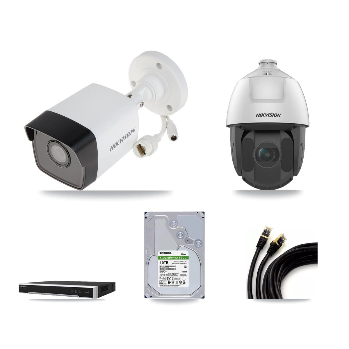 Hikvision 16-Channel 2MP – 5MP CCTV Kit — 13 5MP Bullet + 1 2MP PTZ Cameras + 2× 10TB Recording - Image 1