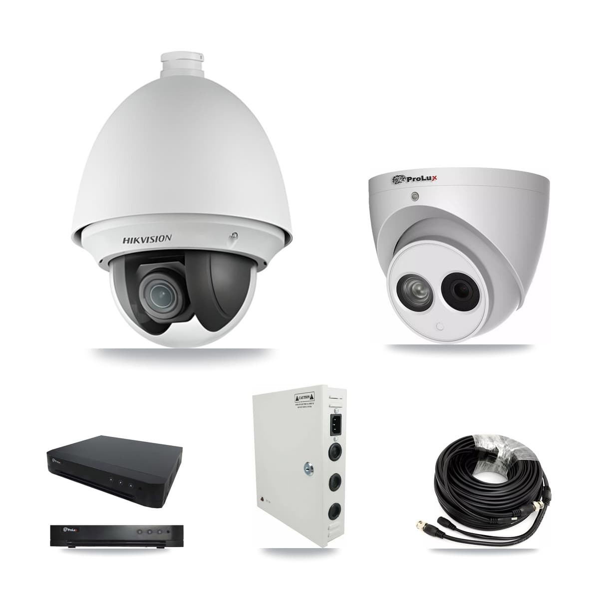 Hikvision & Prolux 16-Channel 2MP – 4MP CCTV Kit — 11 2MP PTZ + 1 4MP Turret Cameras + 8TB Recording (PXD-8216 Recorder) - Image 1