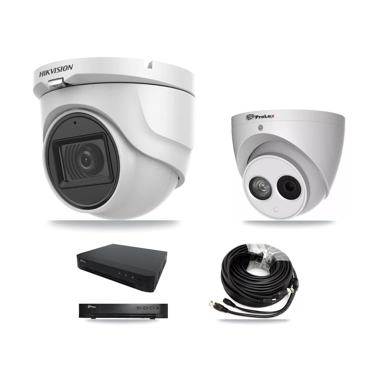 Hikvision & Prolux 16-Channel 4MP – 5MP CCTV Kit — 3 5MP + 3 4MP Turret Cameras + 8TB Recording - Image 1