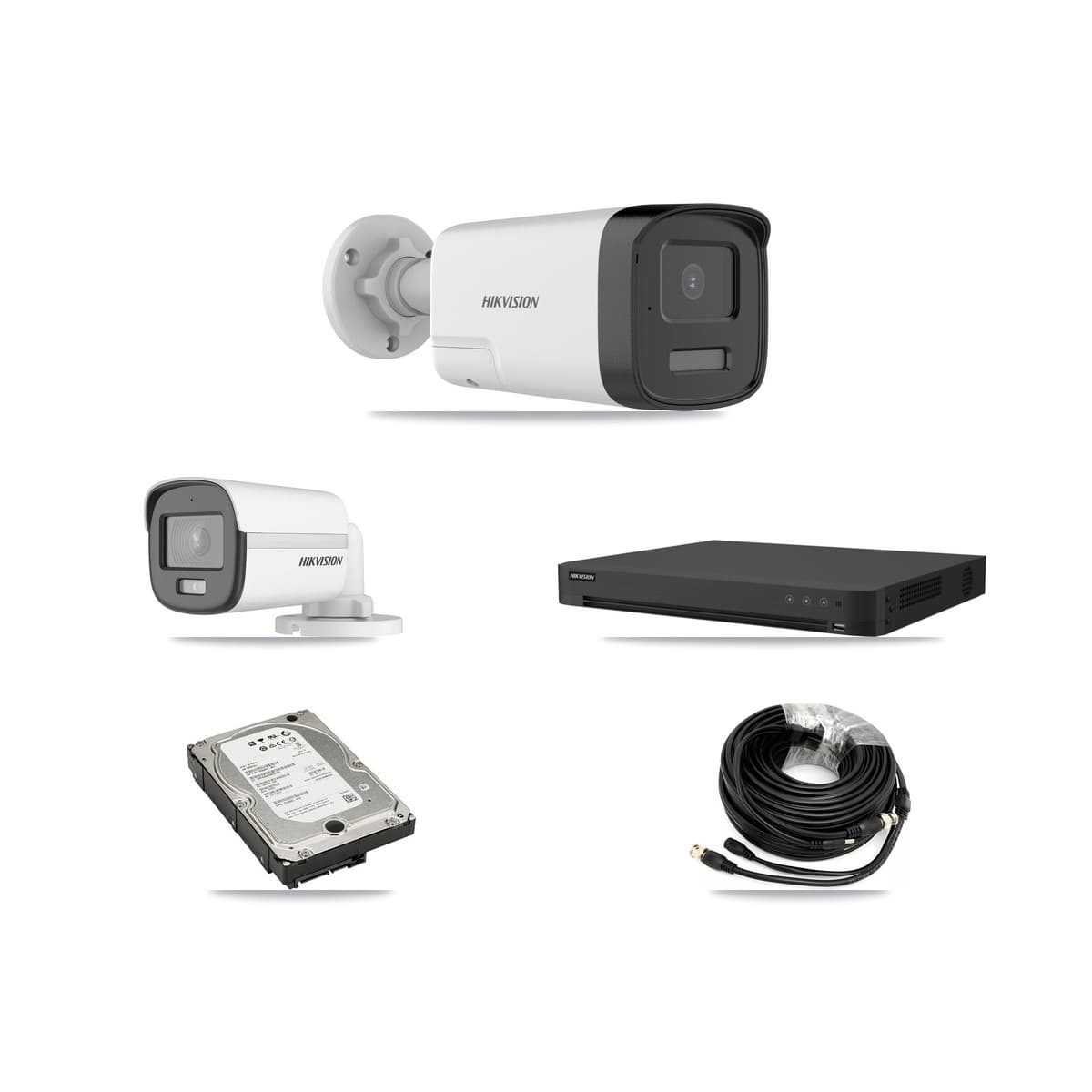 Hikvision 32-Channel 5MP CCTV Kit — 1 DS-2CE12KF0T + 3 DS-2CE17K0T Bullet Cameras + 5TB Recording (IDS-7232HQHI Recorder) - Image 1