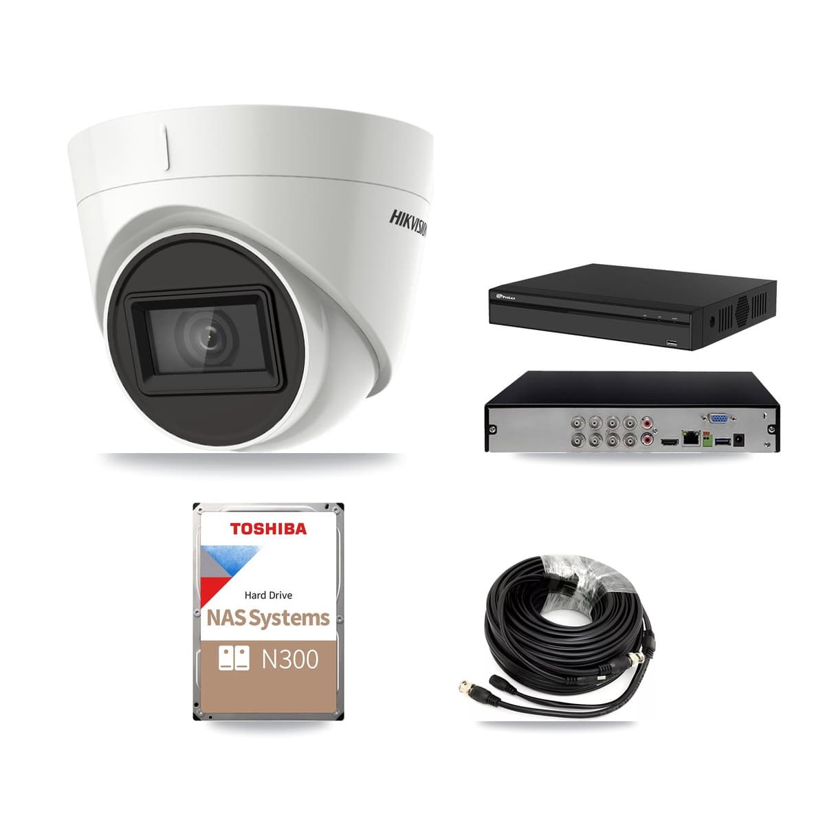 Hikvision & Prolux 8-Channel 4K CCTV Kit — 8 Turret Cameras + 18TB Recording
