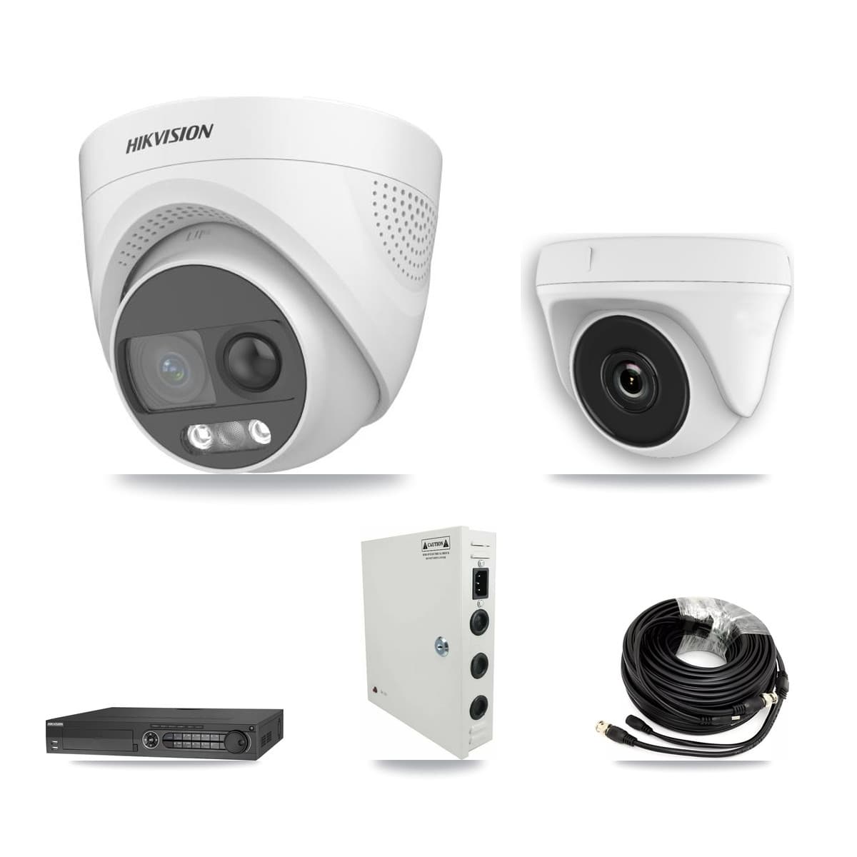 Hikvision 32-Channel 2MP – 5MP CCTV Kit — 22 DS-2CE72KF3T 5MP Turret + 10 White HDT-2MP-N20W 2MP Dome Cameras + 4× 8TB Recording