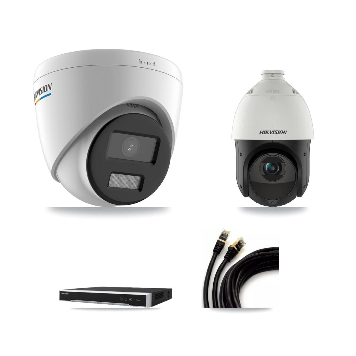 Hikvision 16-Channel 2MP – 4MP CCTV Kit — 10 2MP Turret + 1 4MP PTZ Cameras + 8TB Recording - Image 1