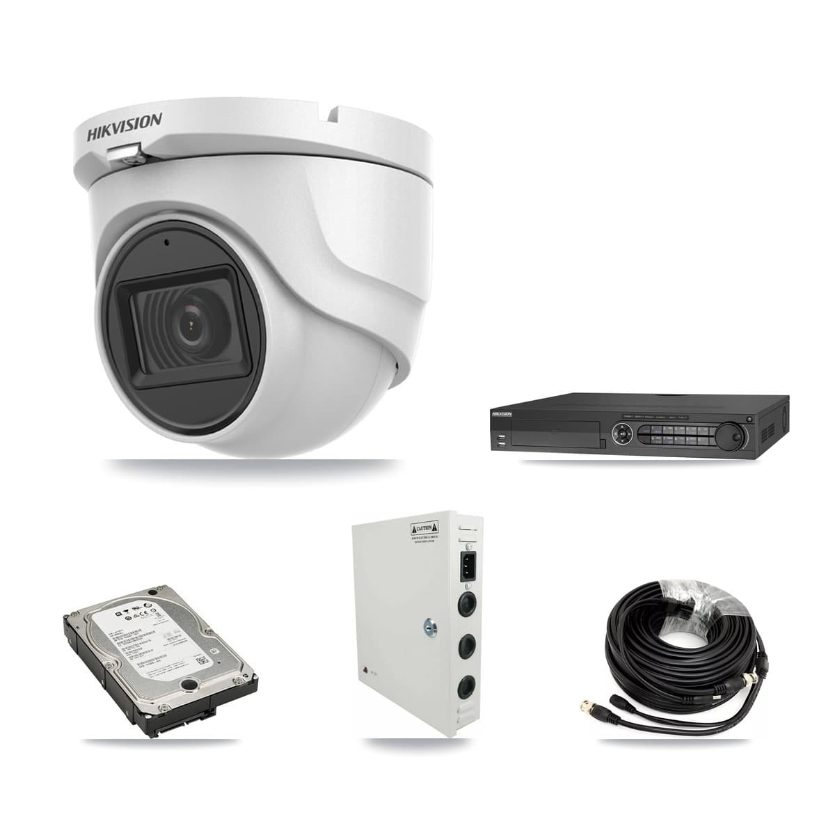 Hikvision 32-Channel 5MP CCTV Kit — 11 Turret Cameras + 3× 5TB Recording (DS-7332HQHI Recorder) - Image 1