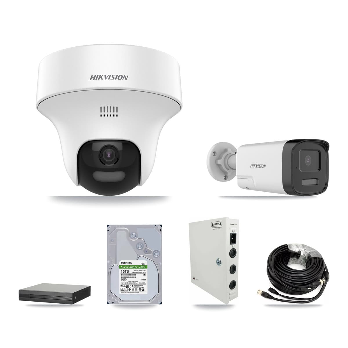 Hikvision 16-Channel 5MP CCTV Kit — 3 DS-2CE17K0T Bullet + 7 DS-2CE70K0T Turret Cameras + 10TB Recording - Image 1