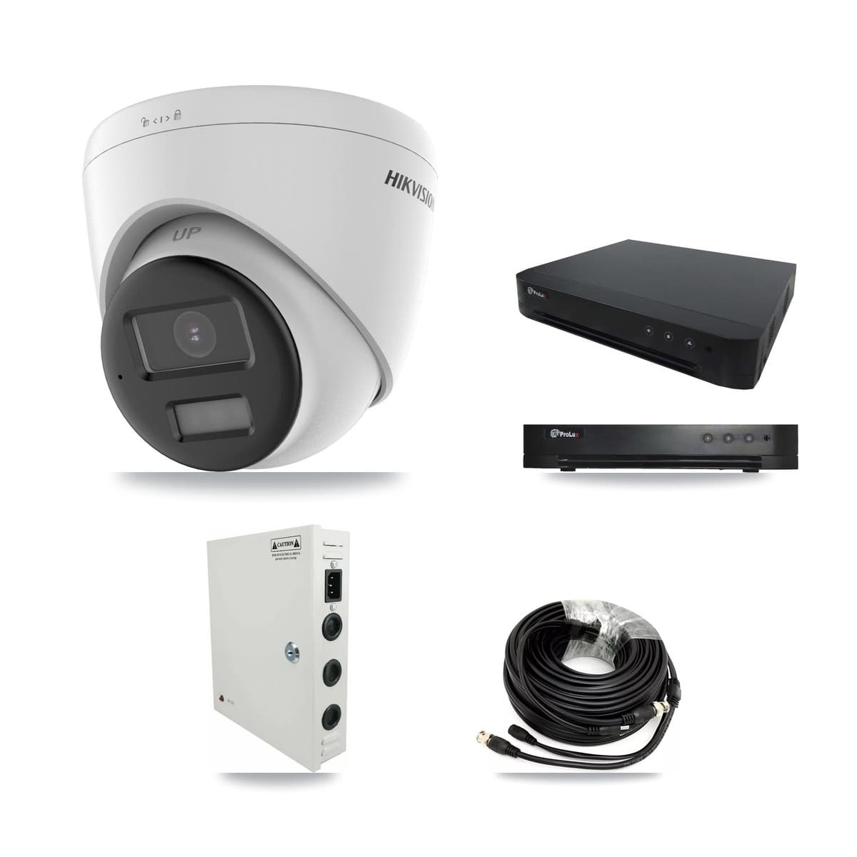 Hikvision & Prolux 16-Channel 5MP CCTV Kit — 16 DS-2CE78K0T-LPTS Turret Cameras + 8TB Recording (PXD-8216-HYK4MP Recorder) - Image 1