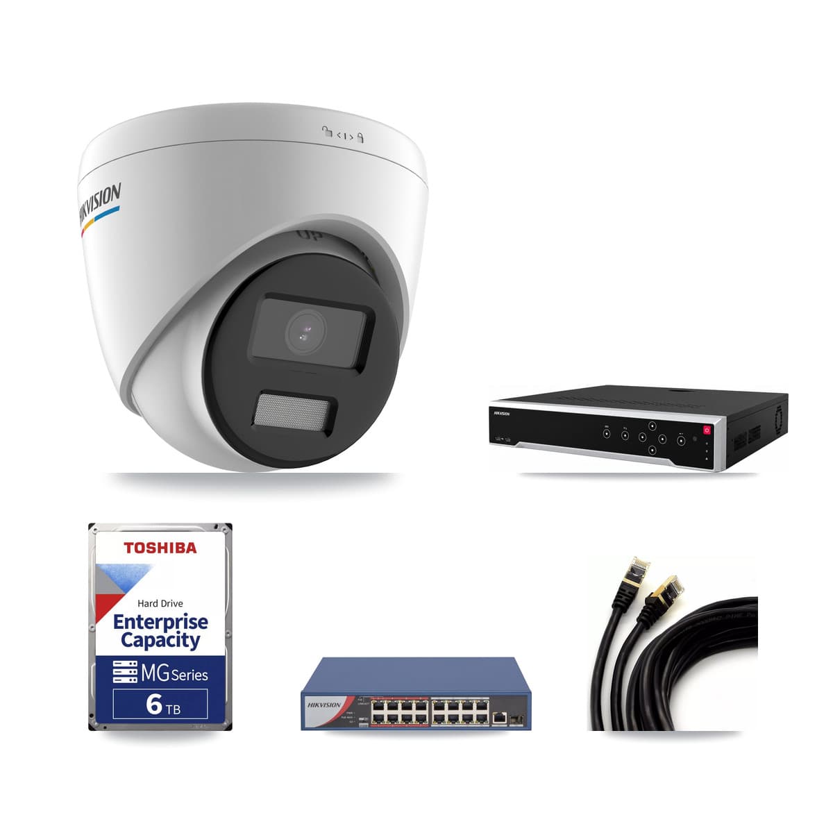 Hikvision 32-Channel 2MP CCTV Kit — 26 Turret Cameras + 3× 6TB Recording - Image 1
