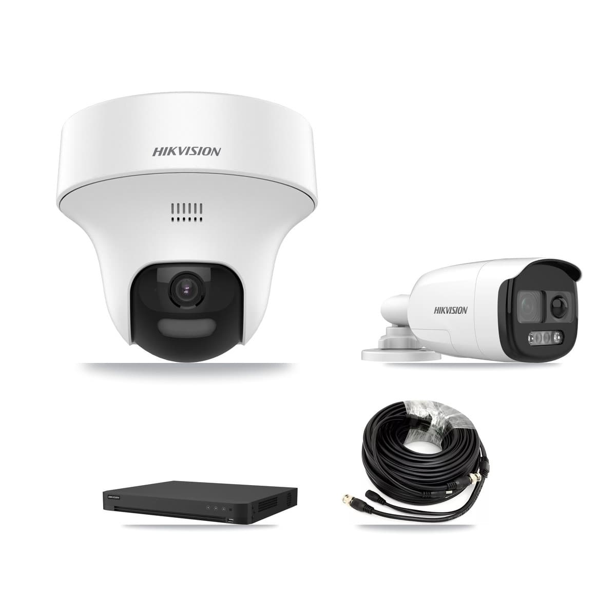 Hikvision 16-Channel 5MP CCTV Kit — 2 DS-2CE12KF3T Bullet + 4 DS-2CE70K0T Turret Cameras + 8TB Recording (IDS-7216HUHI Recorder) - Image 1
