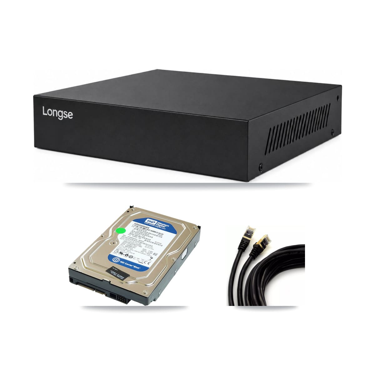 Longse 8-channel CCTV kit: 1 camera (1× 5MP Dome), 500GB hard drive