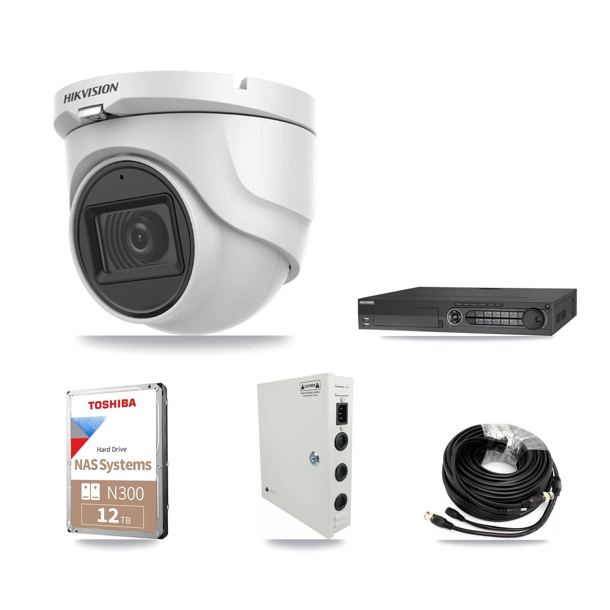 Hikvision 32-Channel 5MP CCTV Kit — 10 Turret Cameras + 12TB Recording (IDS-7332HUHI Recorder) - Image 1