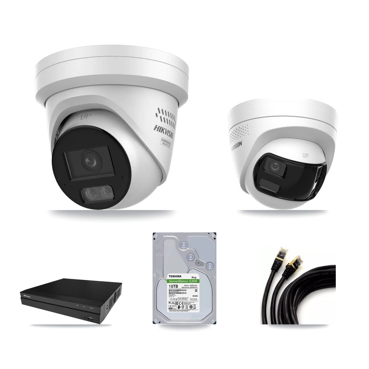 Prolux 8-Channel 4MP – 4K CCTV Kit — 2 4K + 4 4MP Turret Cameras + 10TB Recording - Image 1