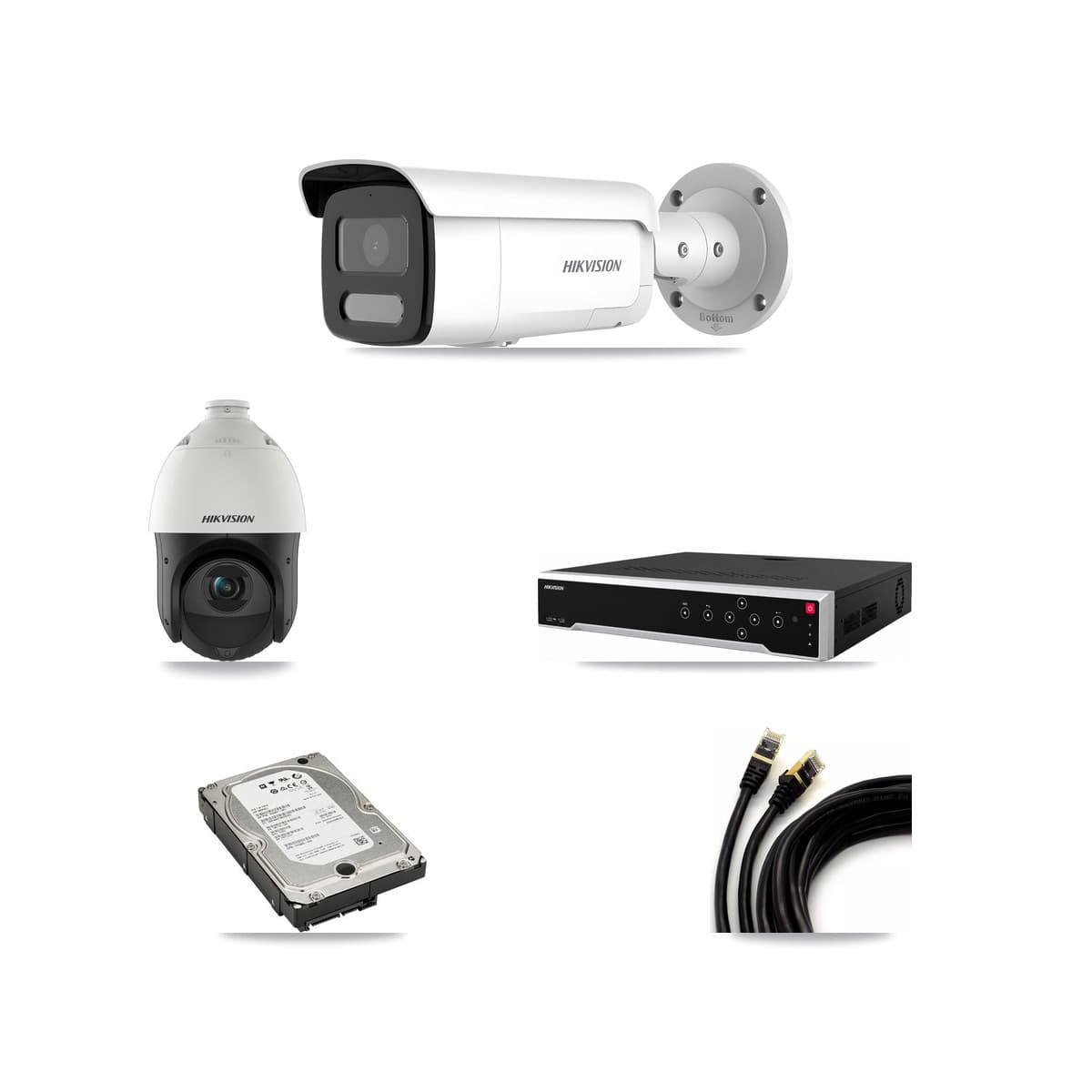 Hikvision 32-Channel 4MP CCTV Kit — 3 Bullet + 1 PTZ Cameras + 5TB Recording - Image 1