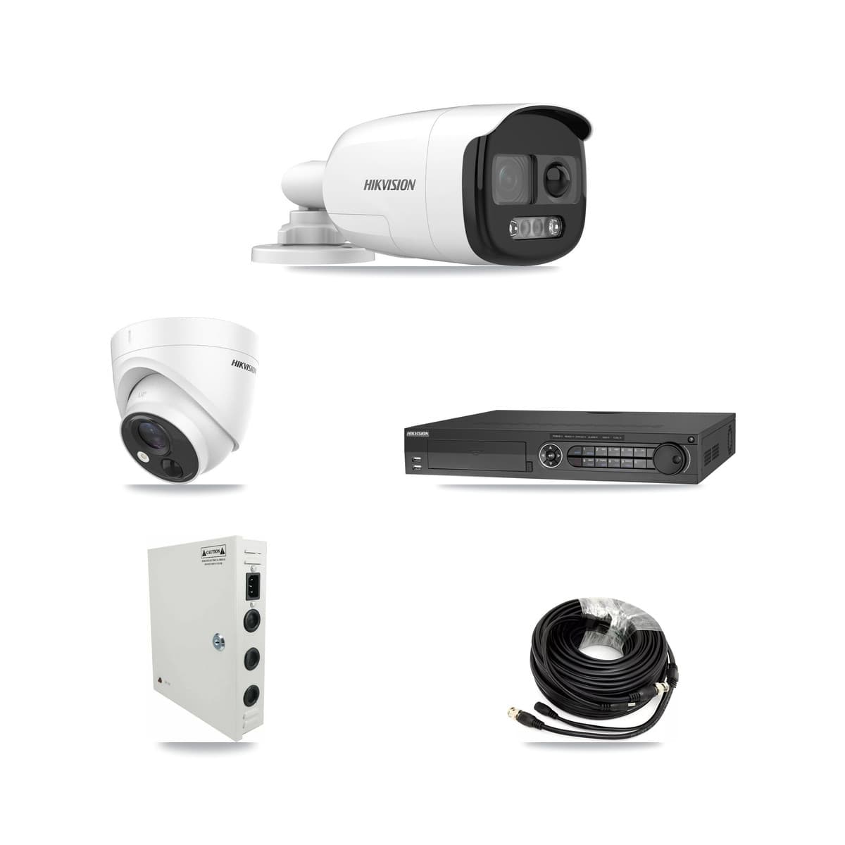 Hikvision 32-Channel 5MP CCTV Kit — 12 DS-2CE12KF3T Bullet + 12 DS-2CE71H0T Turret Cameras + 4× 8TB Recording