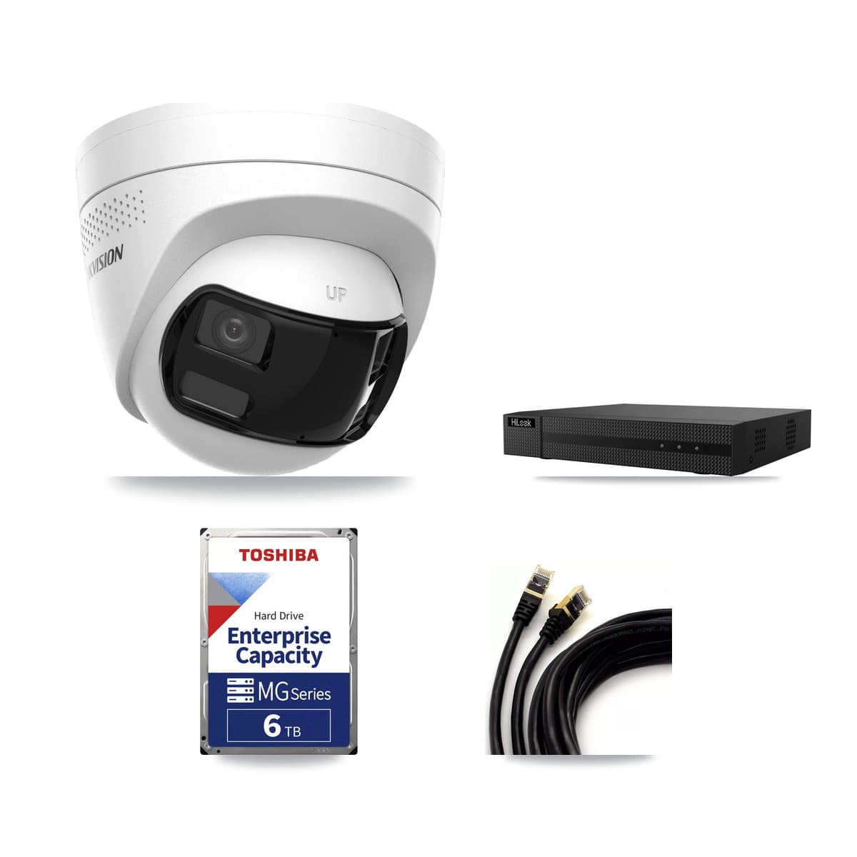 HiLook 8-Channel 4K CCTV Kit — 8 Turret Cameras + 6TB Recording - Image 1
