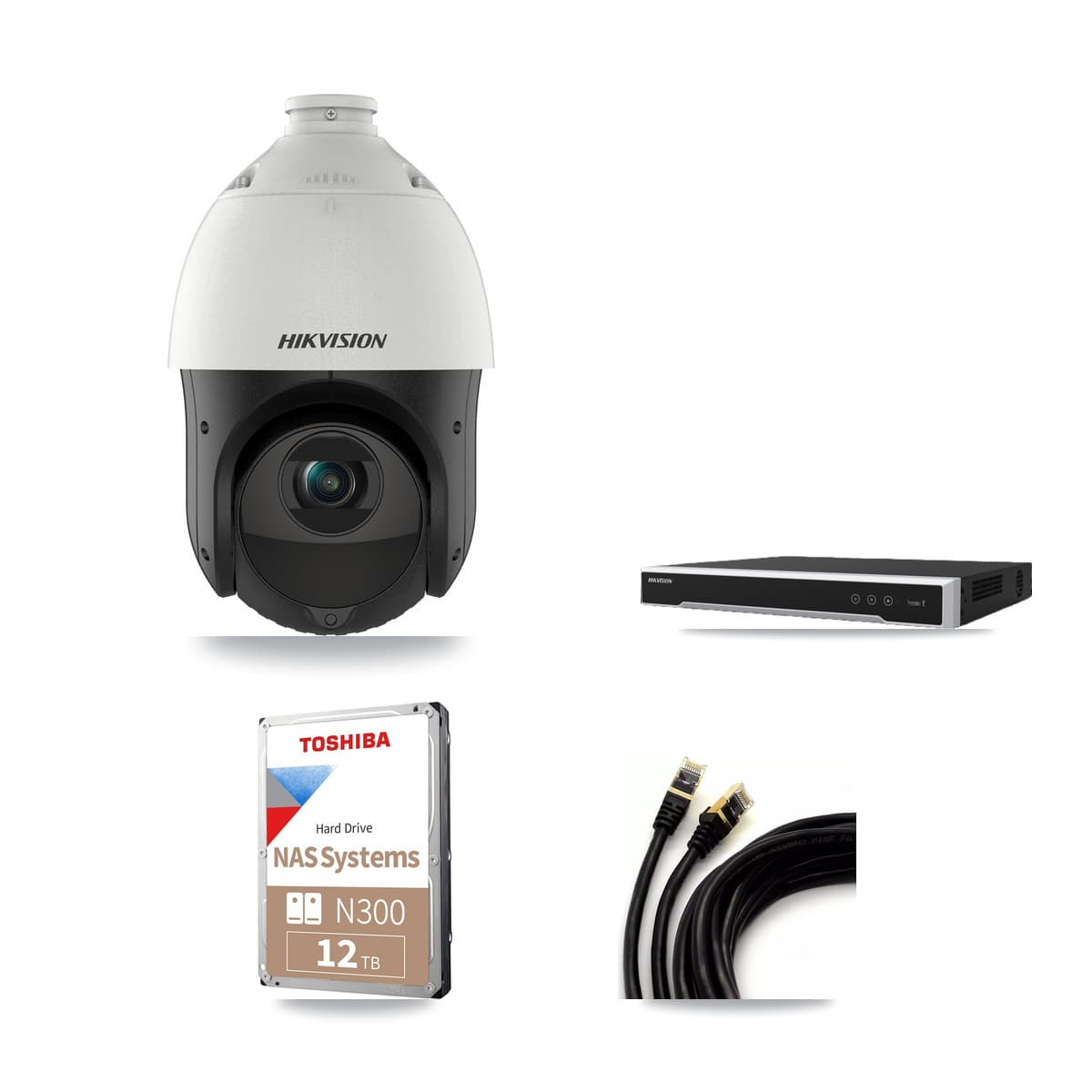 Hikvision 16-Channel 4MP CCTV Kit — 13 DS-2DE4425IW PTZ Cameras + 12TB Recording - Image 1