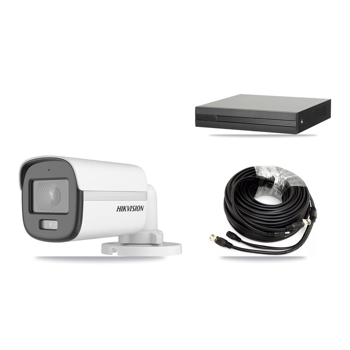 Hikvision 4-Channel 5MP CCTV Kit — 2 DS-2CE12KF0T Bullet Cameras + 3TB Recording (XVR-3104HS Recorder) - Image 1