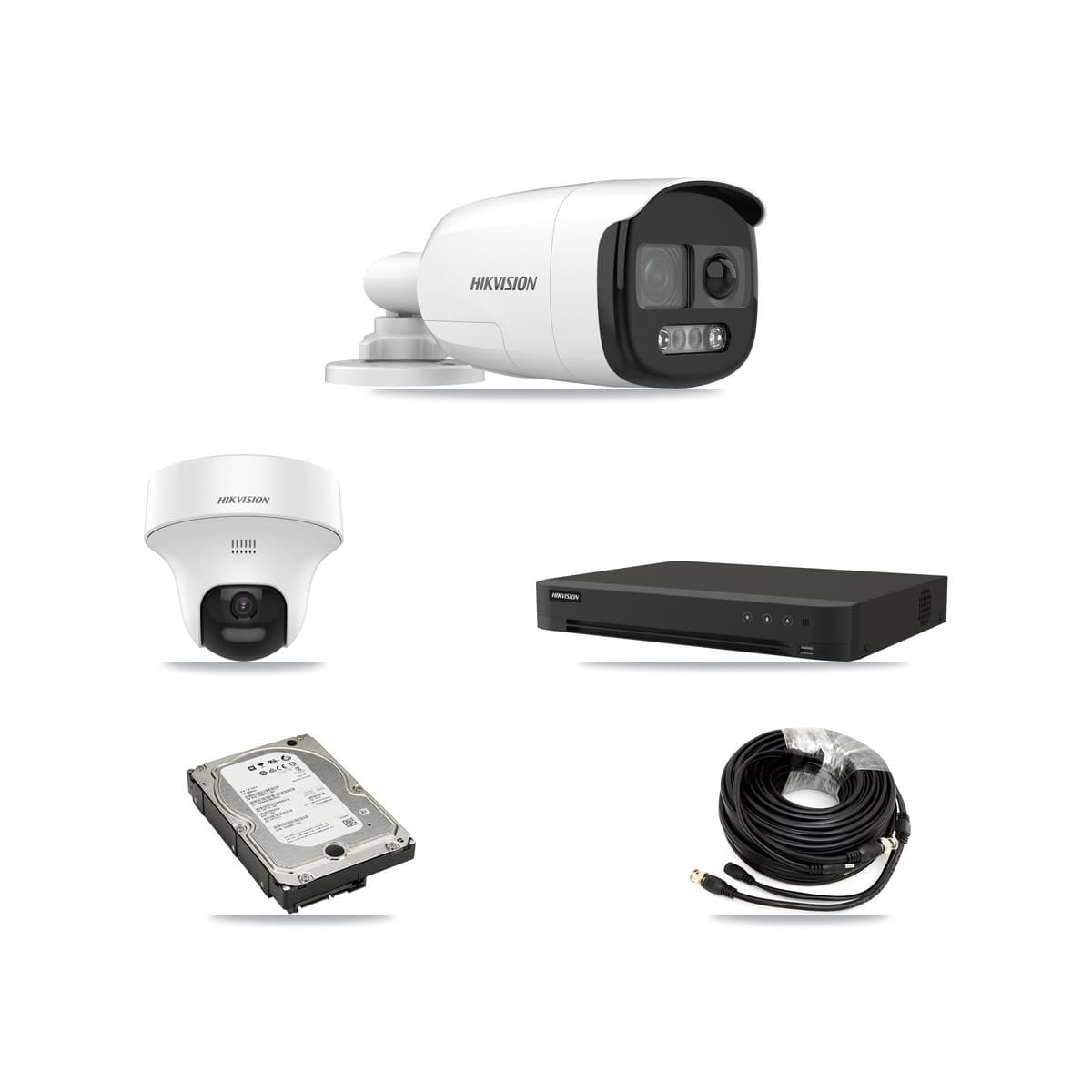Hikvision 16-Channel 5MP CCTV Kit — 2 DS-2CE12KF3T Bullet + 2 DS-2CE70K0T Turret Cameras + 5TB Recording - Image 1