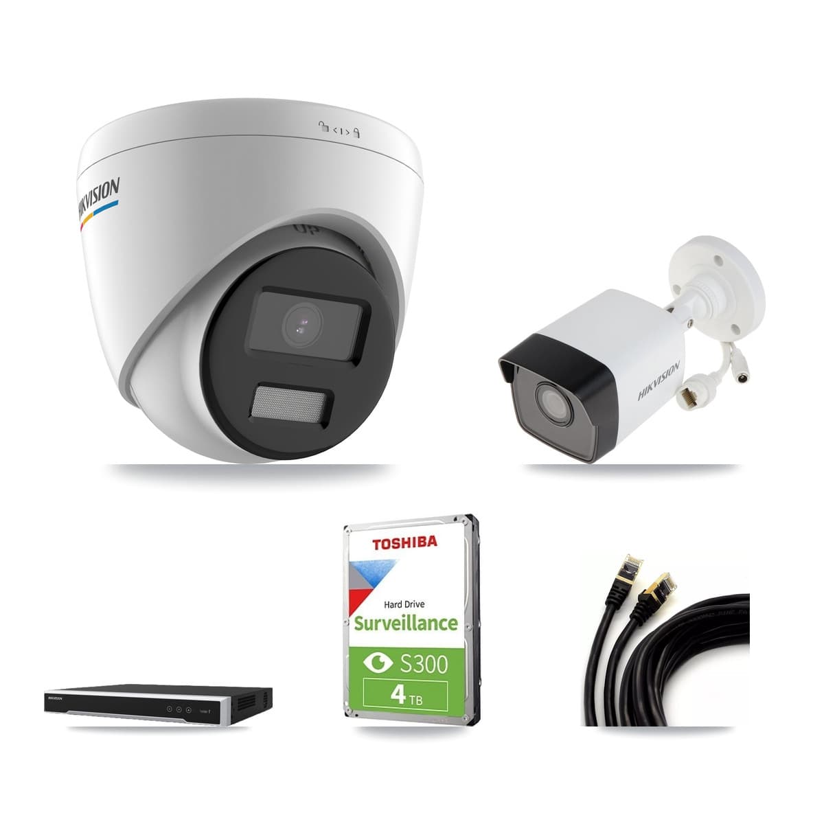 Hikvision 16-Channel 2MP – 5MP CCTV Kit — 1 5MP Bullet + 4 2MP Turret Cameras + 4TB Recording - Image 1