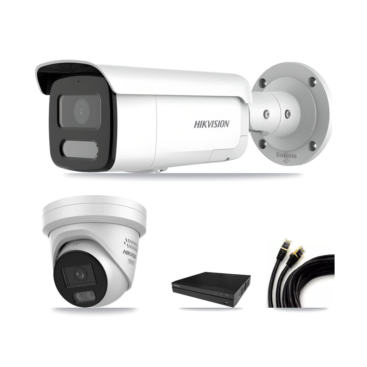 Hikvision & Prolux 8-Channel 4MP CCTV Kit — 1 Turret + 5 Bullet Cameras + 8TB Recording