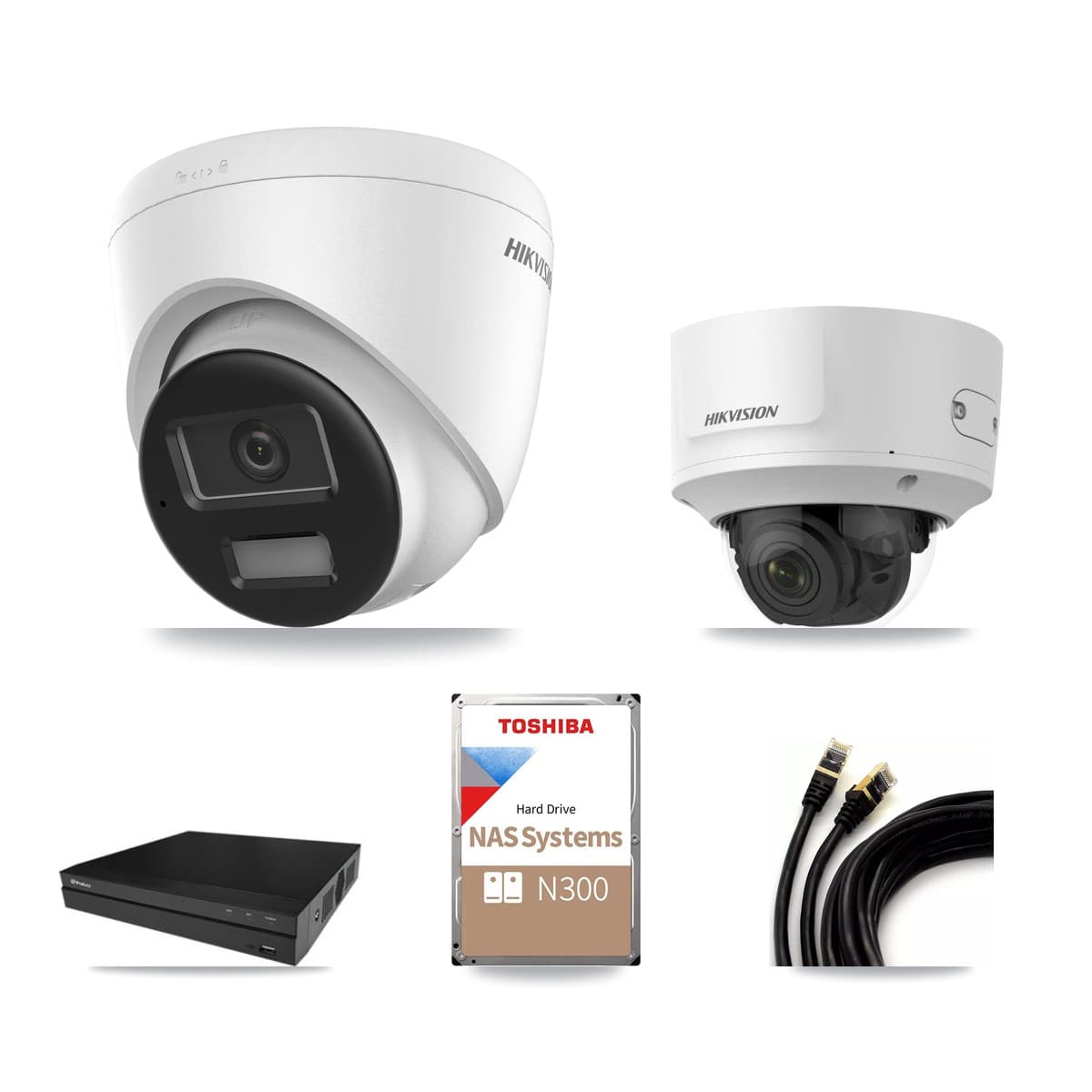 Hikvision & Prolux 16-Channel 2MP – 4K CCTV Kit — 6 4K Turret + 2 2MP Dome Cameras + 18TB Recording