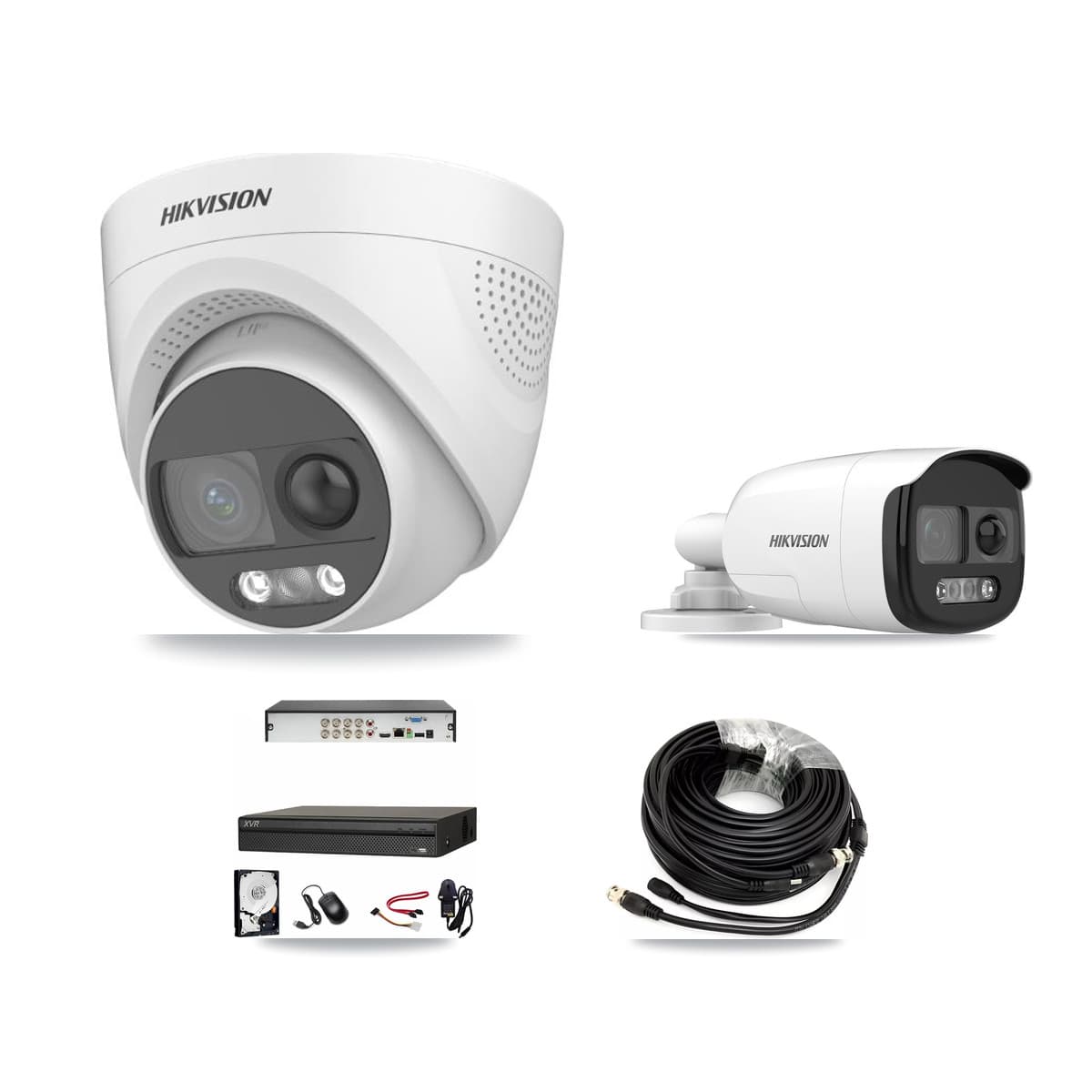 Hikvision & Dahua 8-Channel 5MP CCTV Kit — 1 DS-2CE12KF3T Bullet + 5 DS-2CE72KF3T Turret Cameras + 8TB Recording - Image 1