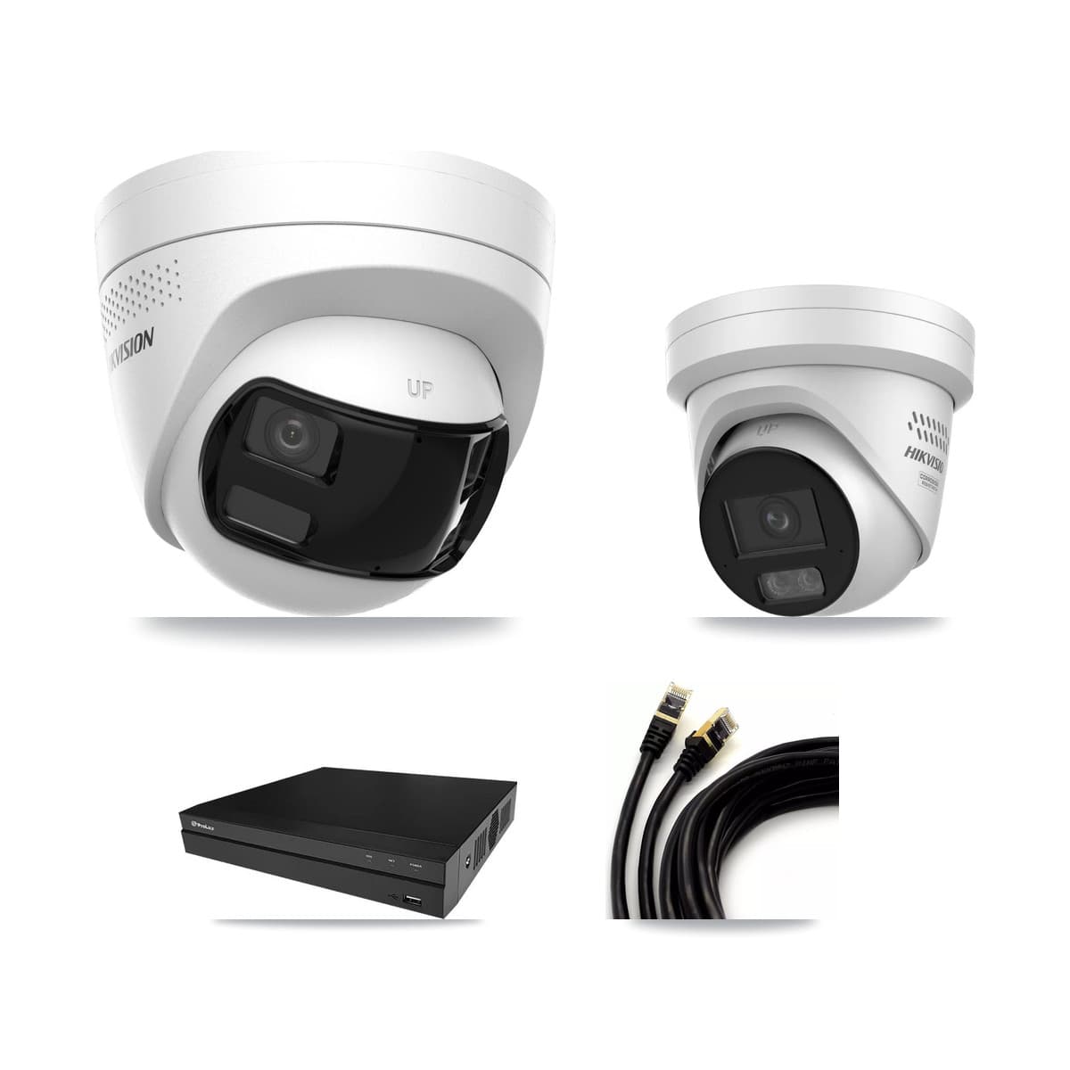 Prolux 8-Channel 4MP – 4K CCTV Kit — 2 4K + 2 4MP Turret Cameras + 8TB Recording - Image 1