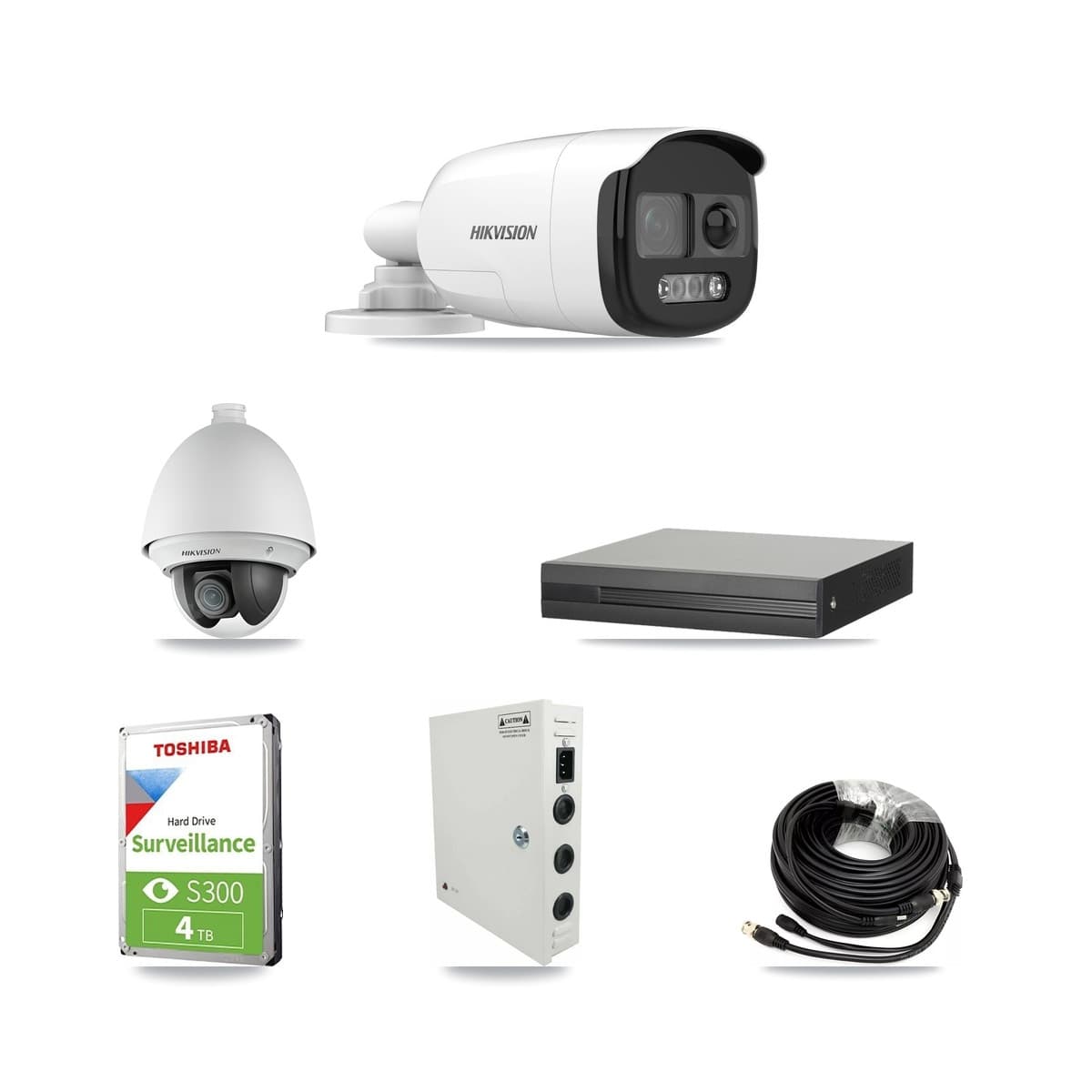Hikvision 16-Channel 2MP – 5MP CCTV Kit — 1 DS-2AE4225T 2MP PTZ + 2 DS-2CE12KF3T 5MP Bullet Cameras + 4TB Recording (XVR-3116HS Recorder) - Image 1