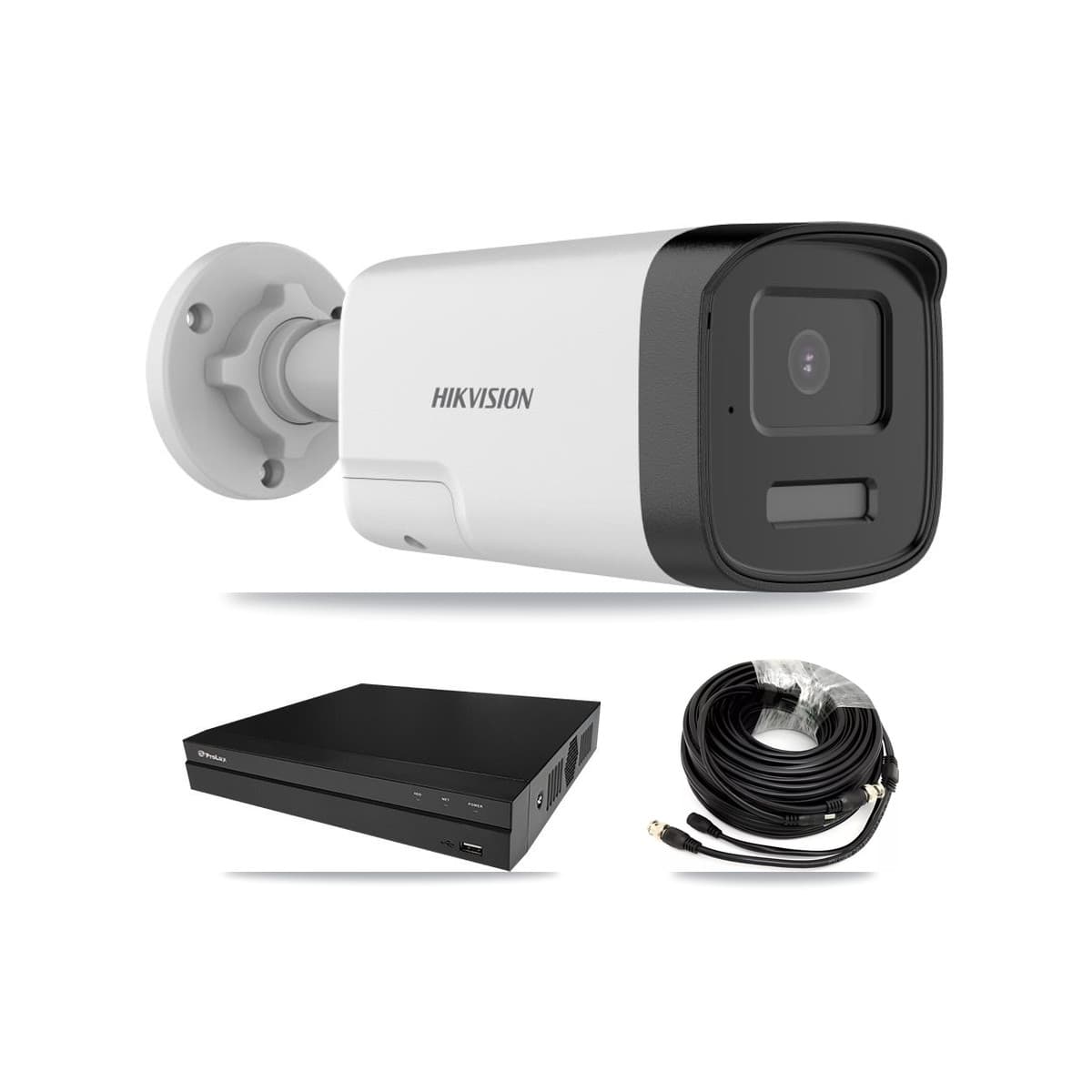 Hikvision & Prolux 8-Channel 5MP CCTV Kit — 2 DS-2CE17K0T Bullet Cameras + 3TB Recording (PXD-5208AN Recorder) - Image 1