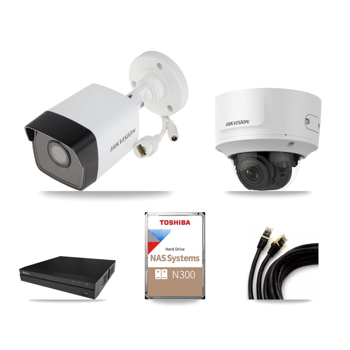 Hikvision & Prolux 16-Channel 2MP – 5MP CCTV Kit — 12 5MP Bullet + 1 2MP Dome Cameras + 18TB Recording