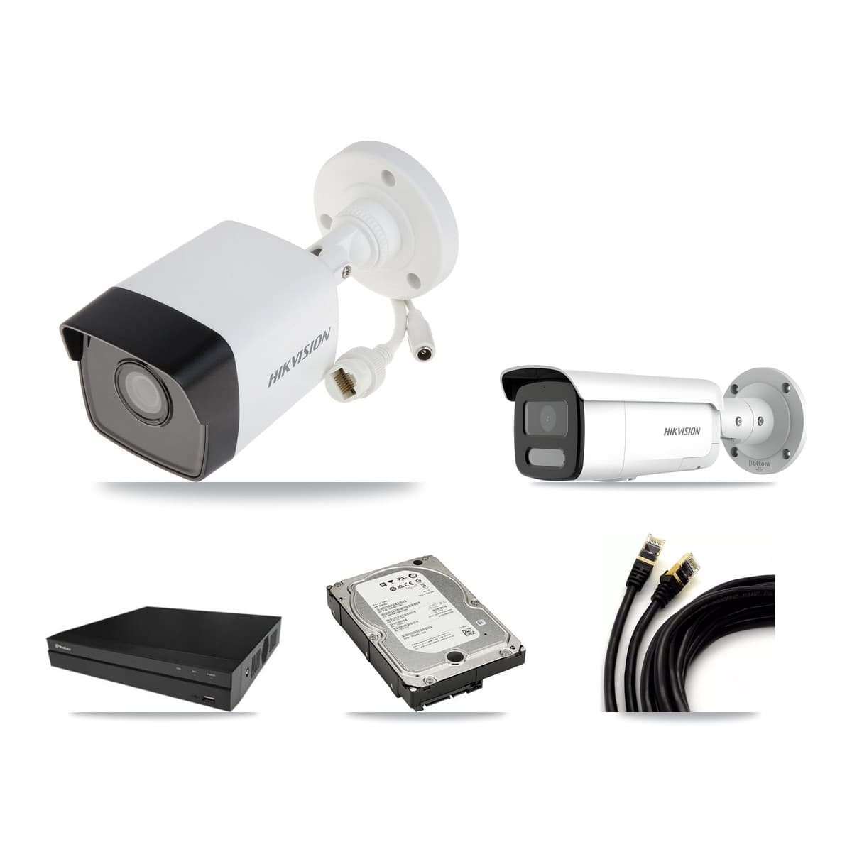 Hikvision & Prolux 16-Channel 4MP – 5MP CCTV Kit — 2 5MP + 2 4MP Bullet Cameras + 5TB Recording - Image 1