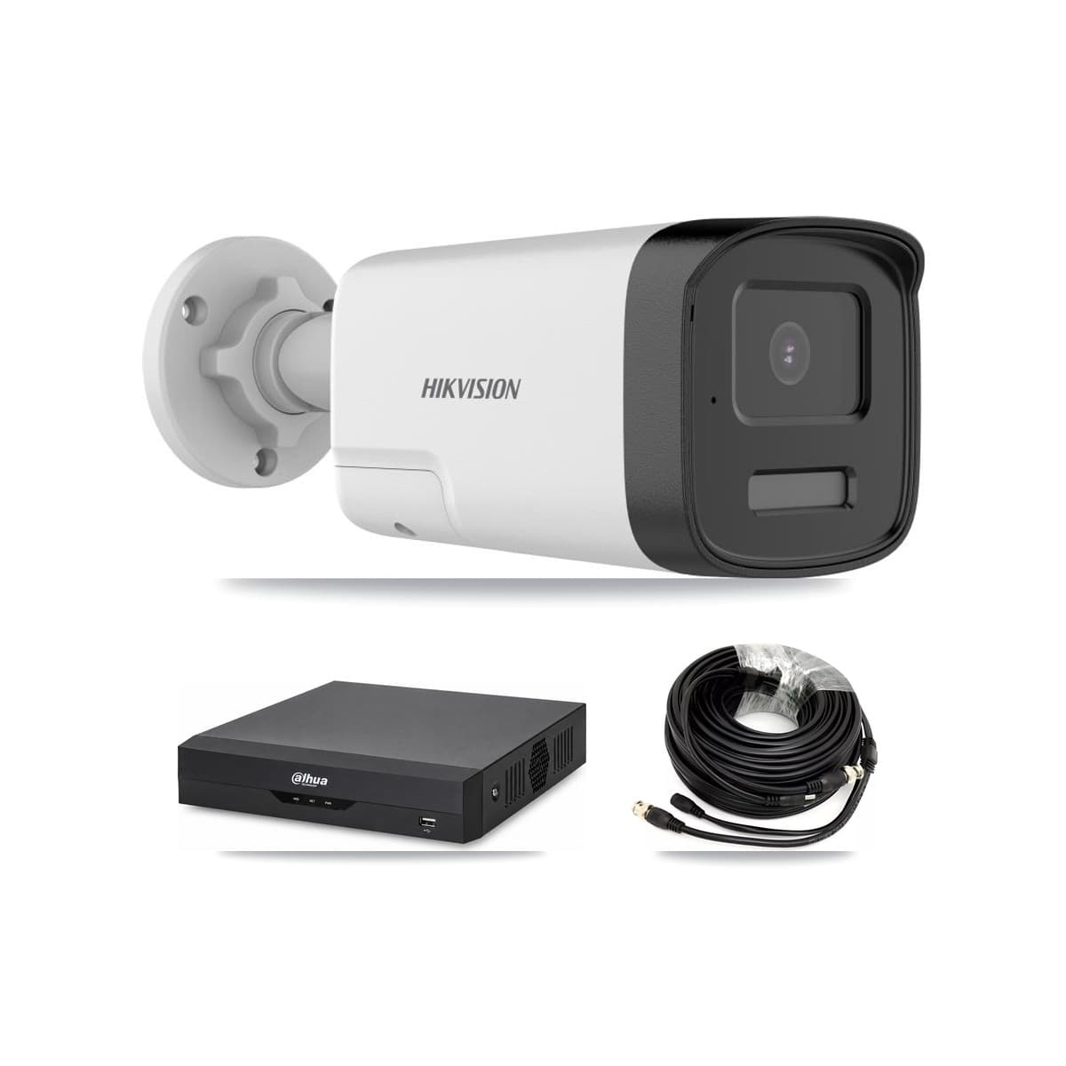 Hikvision & Dahua 4-Channel 5MP CCTV Kit — 2 DS-2CE17K0T Bullet Cameras + 3TB Recording
