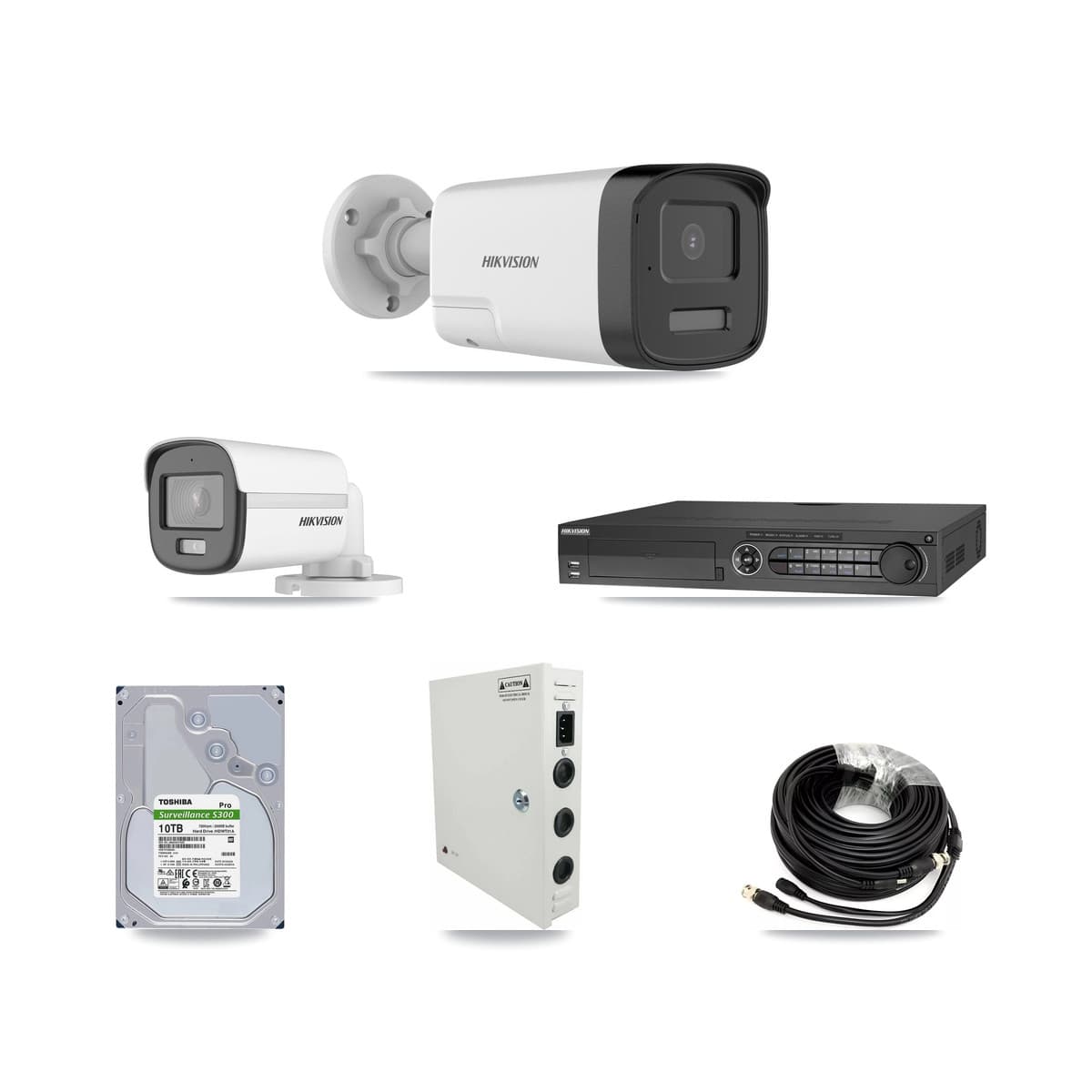 Hikvision 32-Channel 5MP CCTV Kit — 1 DS-2CE12KF0T + 21 DS-2CE17K0T Bullet Cameras + 3× 10TB Recording - Image 1
