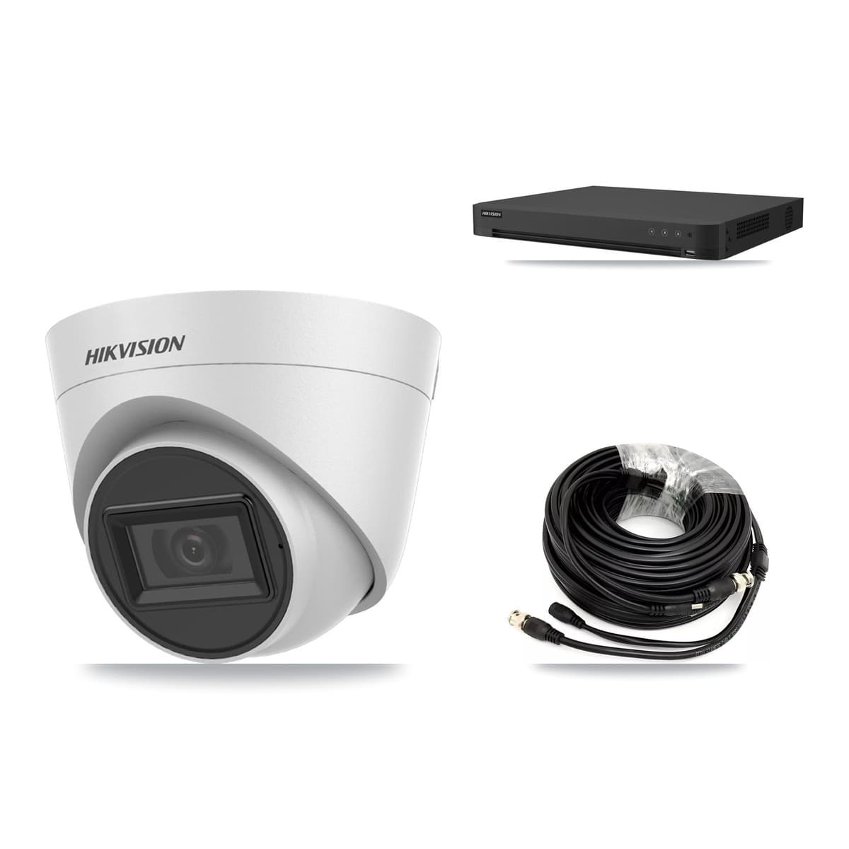 Hikvision 16-Channel 5MP CCTV Kit — 6 White Turret Cameras + 8TB Recording (IDS-7216HUHI Recorder) - Image 1