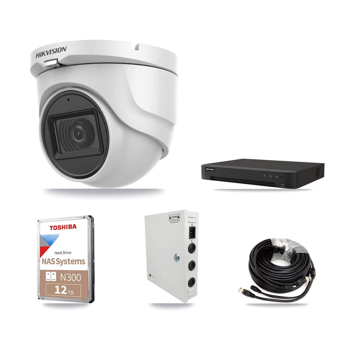 Hikvision 16-Channel 5MP CCTV Kit — 14 Turret Cameras + 12TB Recording - Image 1